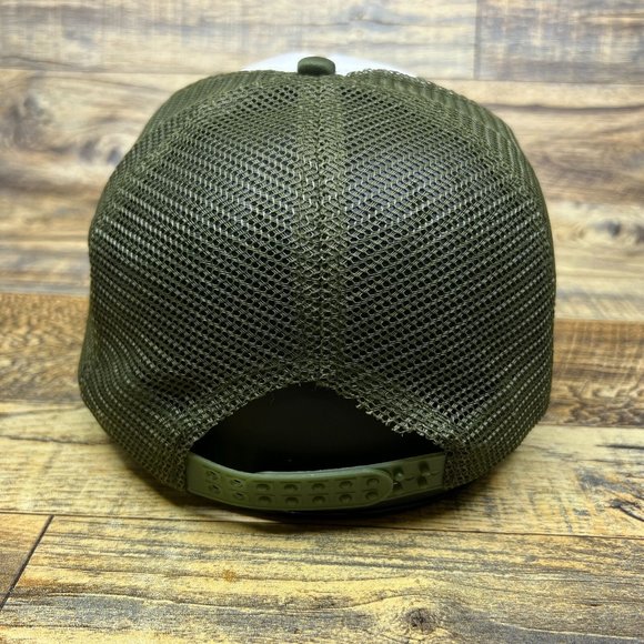 Pizza Hut Mens Trucker Hat Olive Green Snapback Vintage Logo Retro Baseball Cap - Picture 5 of 8